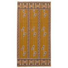 Tapis 
Kilim
s Scandinavian Style Striped Yellow and Black Wool Kilim Runner (en anglais)