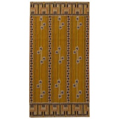 Tapis 
Kilim
s Scandinavian Style Striped Yellow and Black Wool Kilim Runner (en anglais)