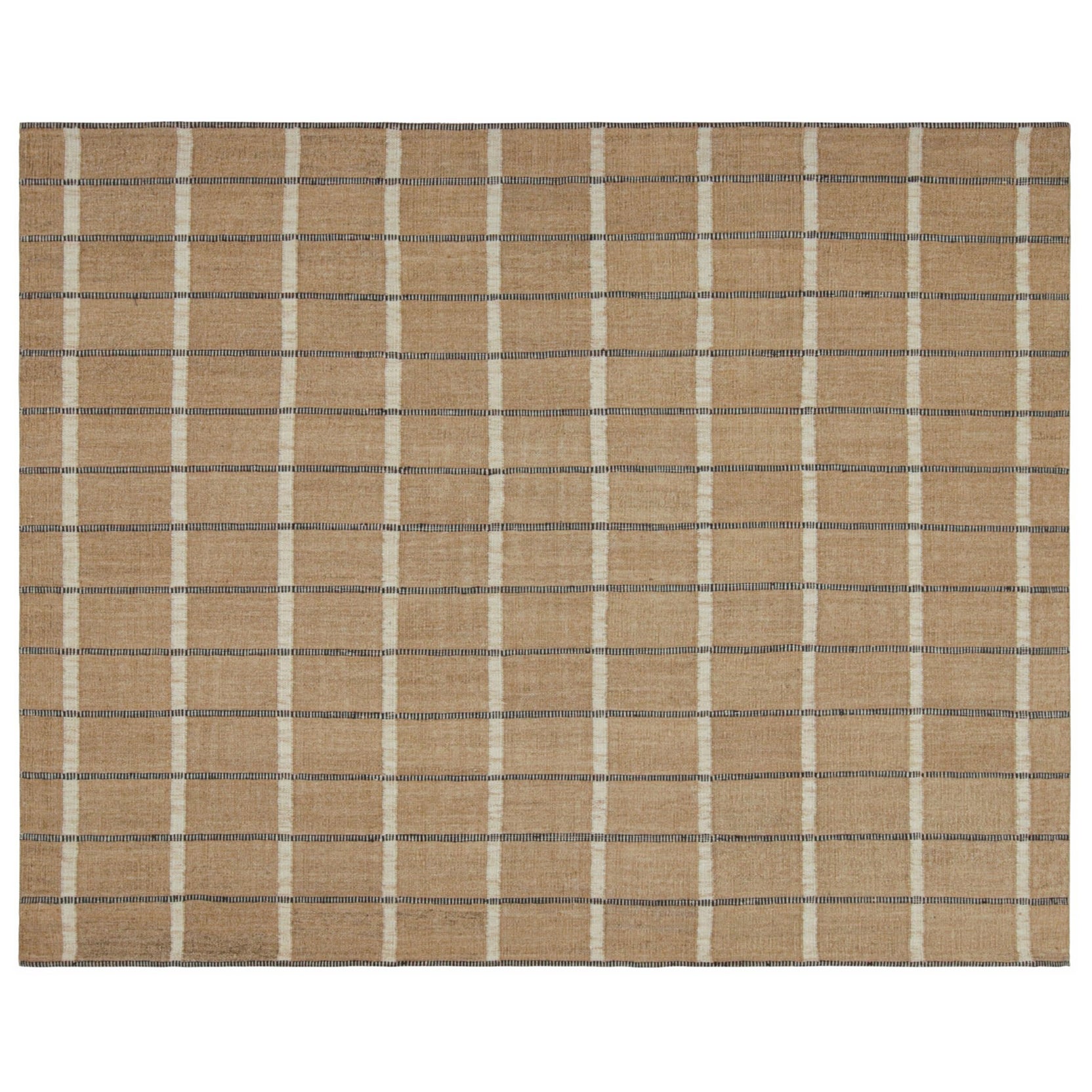 Rug & Kilim - Tappeto Kilim in stile Deco Scandinavo in Beige e Marrone