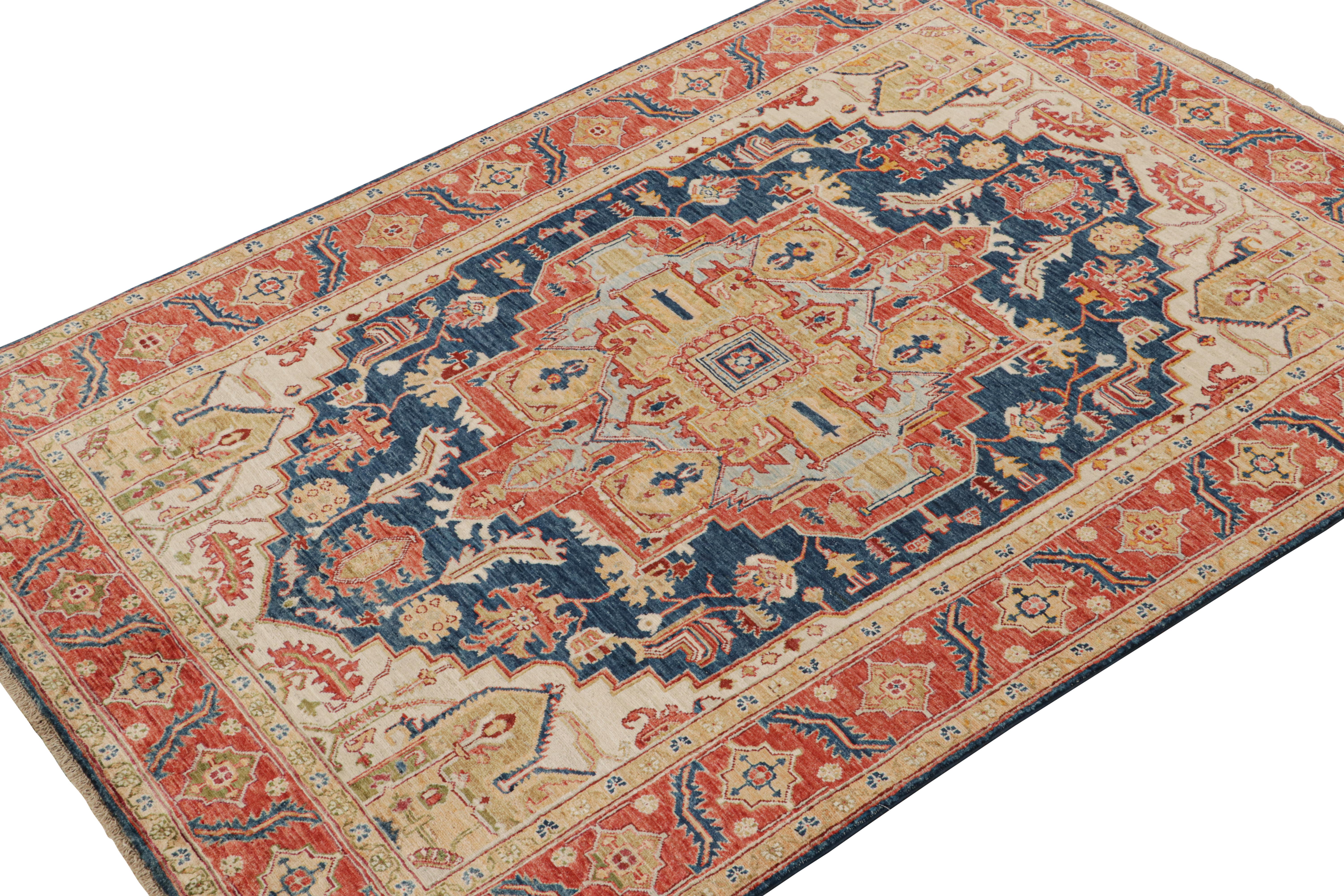 Inspirée des anciens tapis persans de provenance Serapi, cette pièce de 6x8 est la dernière à rejoindre la collection Modern Classics de Rug & Kilim. Noué à la main en laine.

Sur le Design :

Le tapis reprend les choix stylistiques renommés de