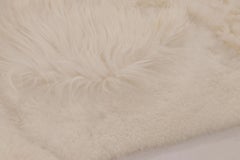 Rug & Kilim’s Sheepskin Multi-Pelt Fur Rug in Cream White Tones