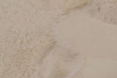 Rug & Kilim’s Sheepskin Multi-Pelt Fur Rug in Cream White Tones