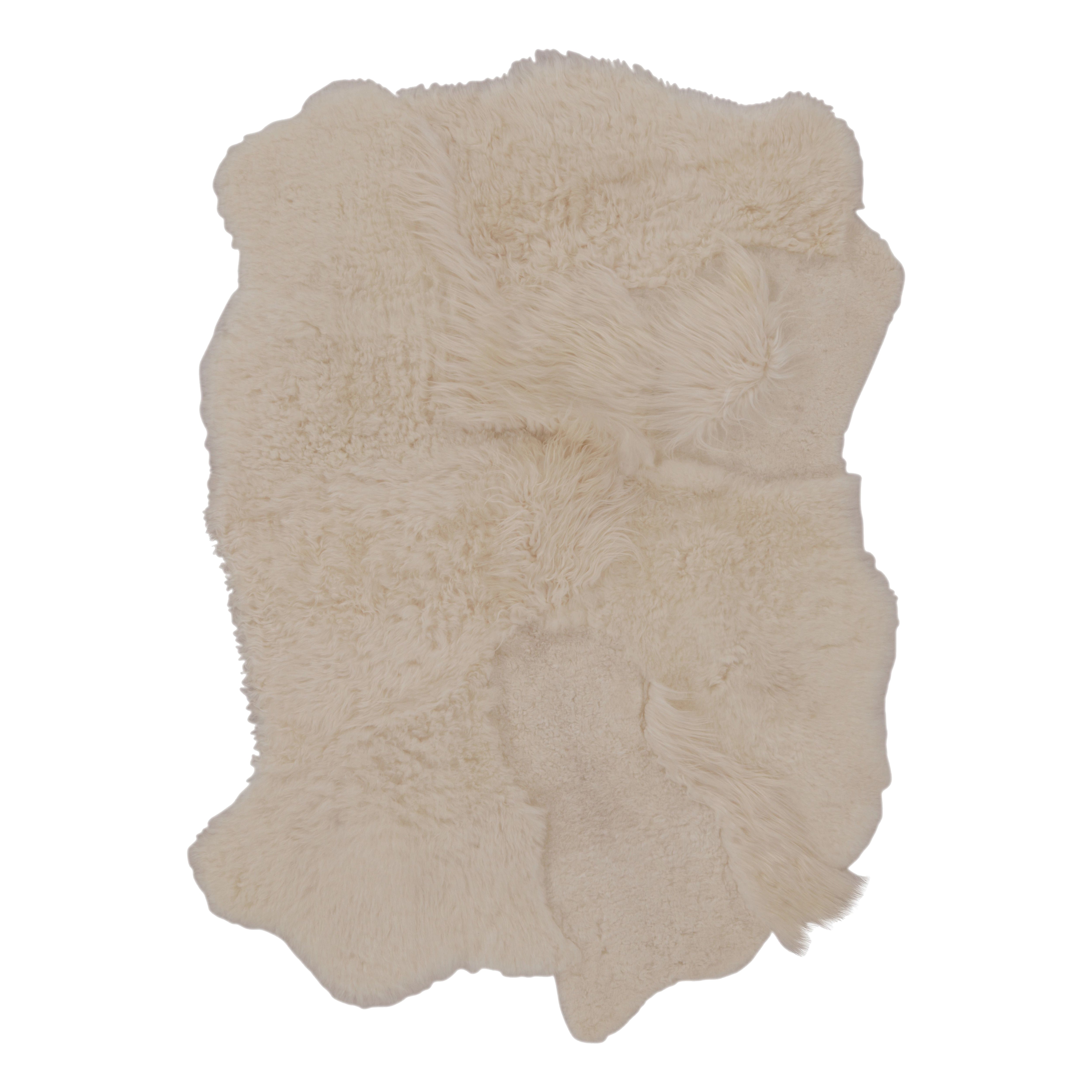 Rug
Kilim’s Sheepskin Multi-Pelt Fur Rug in Cream White Tones