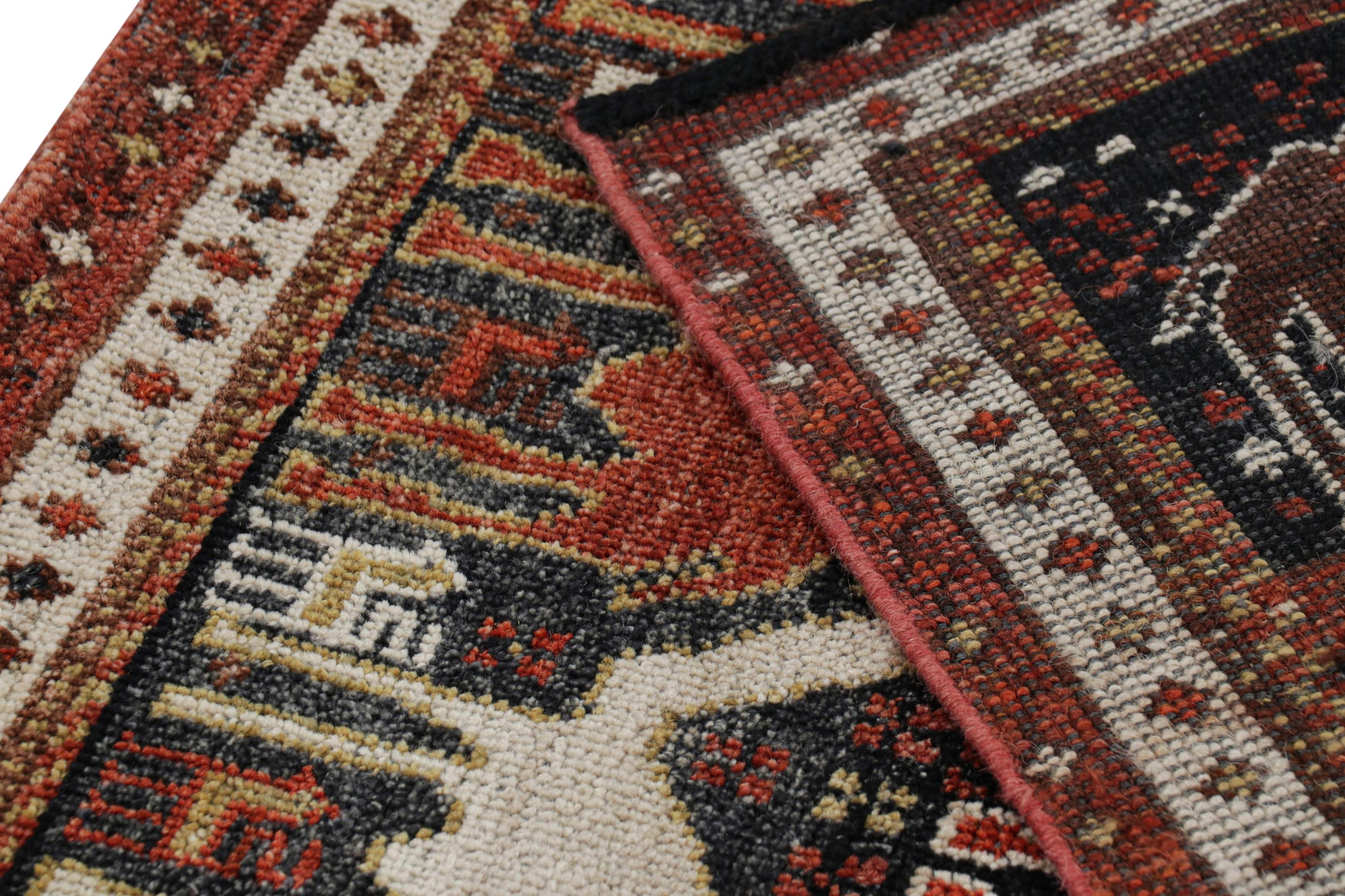 Contemporary Rug & Kilim’s Shirvan Style Rug in Black with Colorful Camel Pictorials For Sale