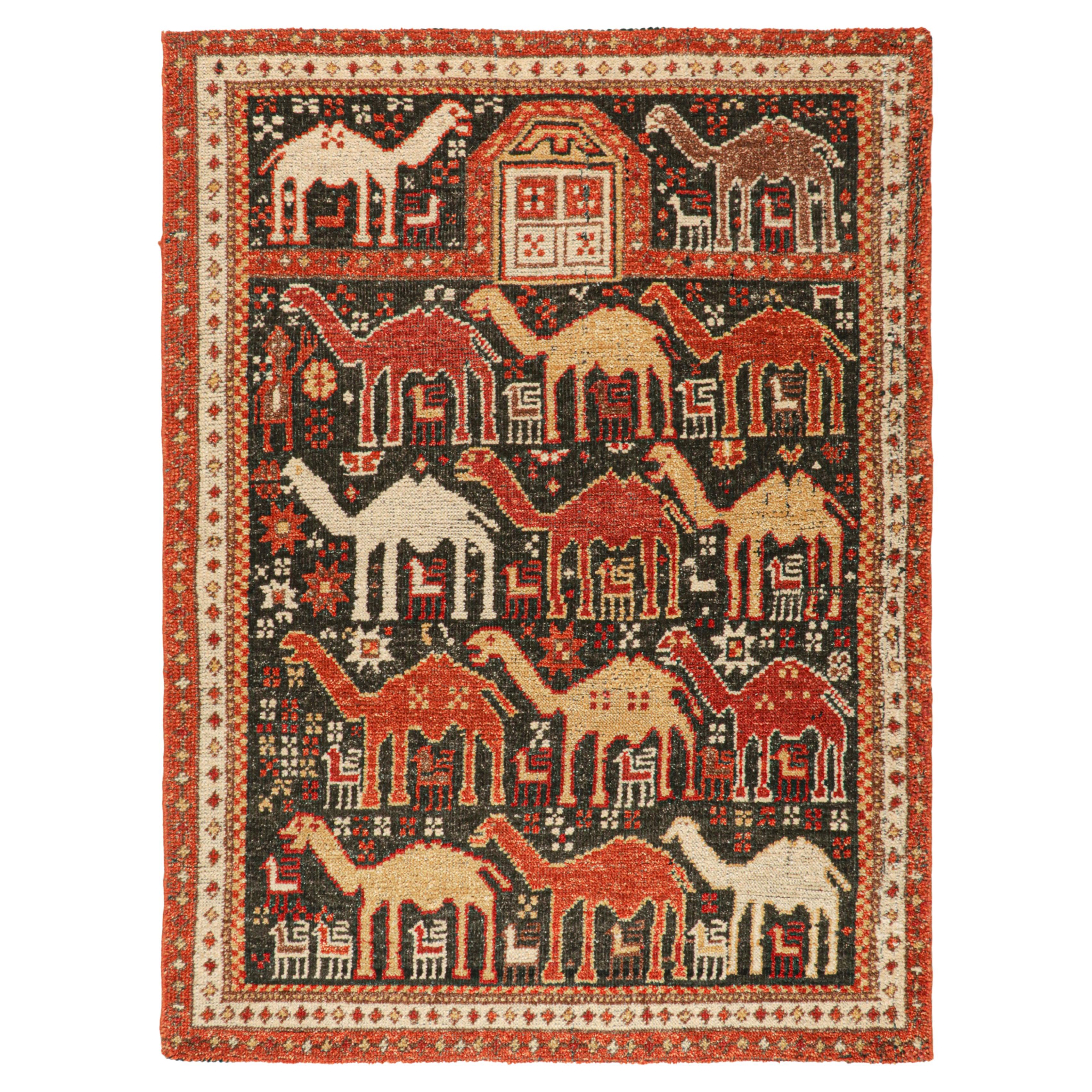 Rug & Kilim’s Shirvan Style Rug with Geometric Camel Pictorials