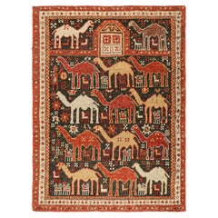 Rug & Kilim’s Shirvan Style Rug with Geometric Camel Pictorials