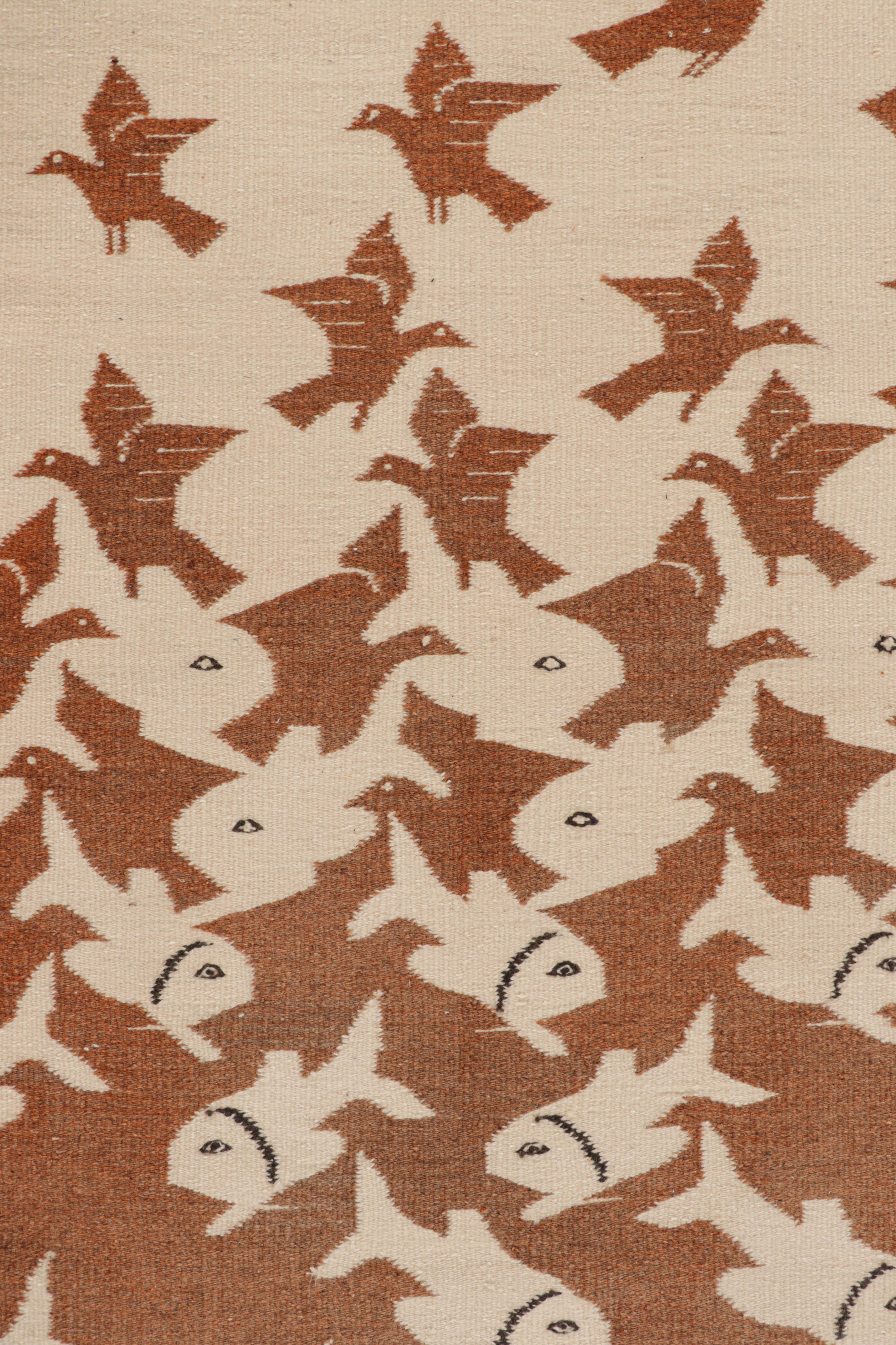 Indien Rug & Kilim's Sky and Water II M.C. Tapisserie de style Escher avec photos en vente
