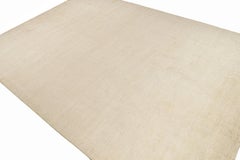 Rug & Kilim’s Solid Beige-Brown Rug in Tone-on-tone Contemporary Style