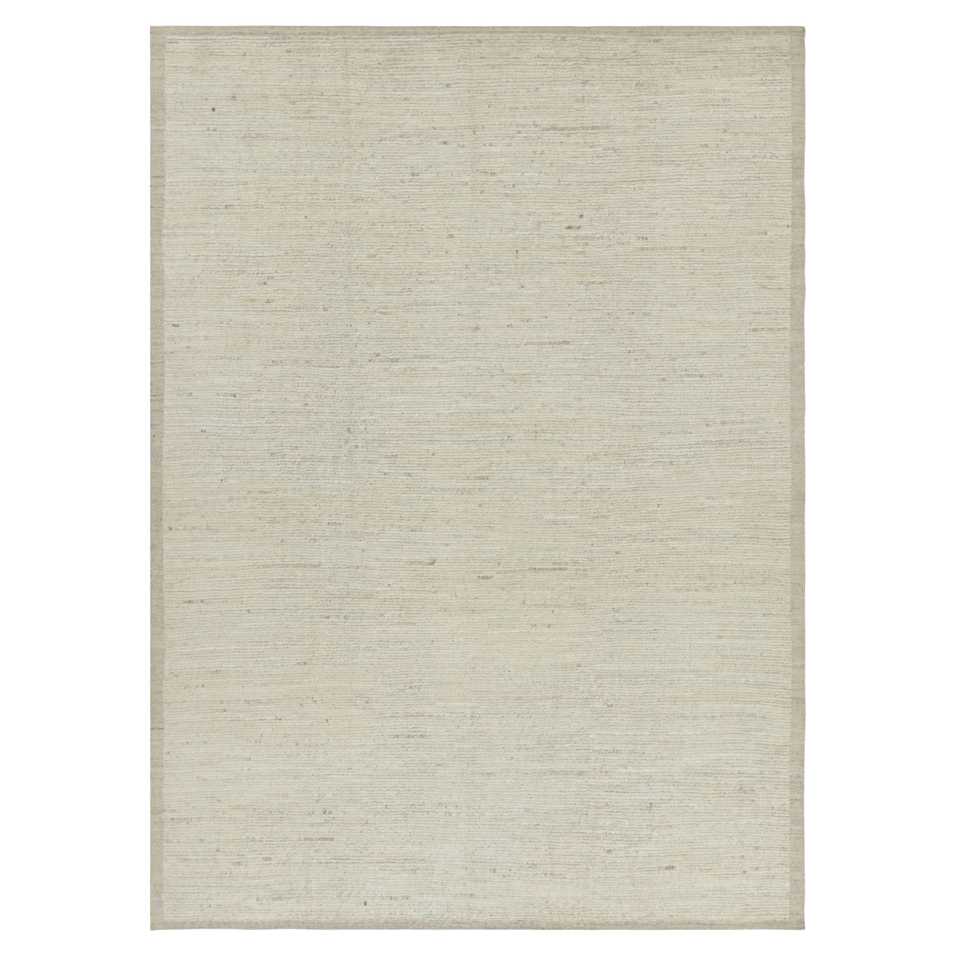 Rug
Kilim
s Massivteppich in Weiß mit Strukturstreifen und Schlieren