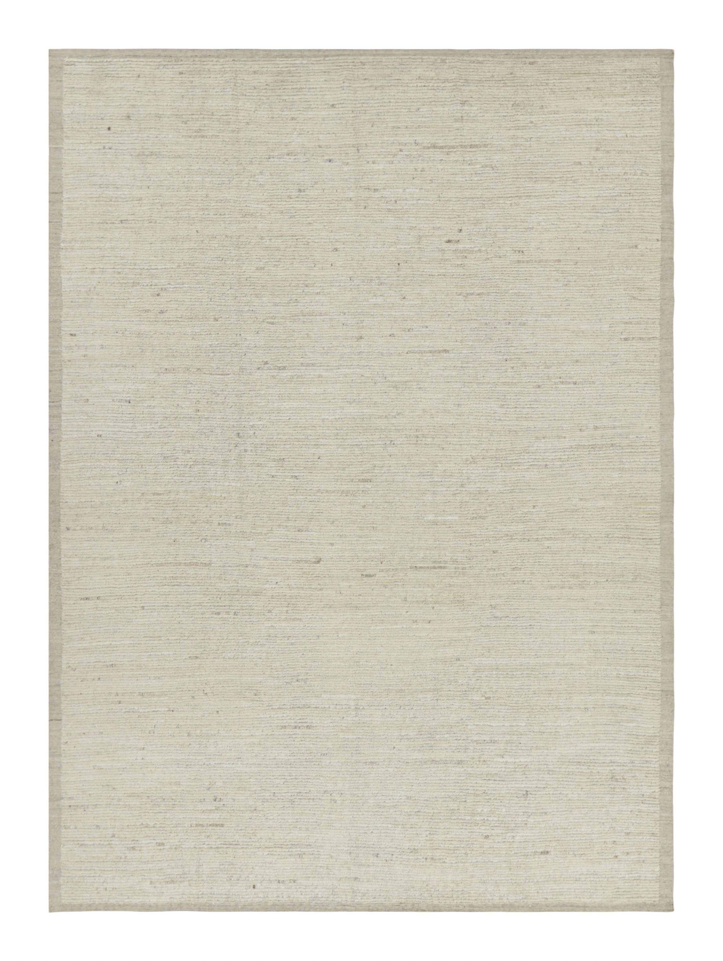 Rug & Kilim's Textural Kilim with White Textural Stripes and Striae (Kilim texturé avec des rayures texturées blanches et des rayures)