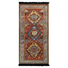 Rug & Kilim's Soumak Style Teppich in Orange und Gold Medaillon-Muster