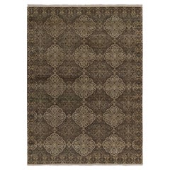 Rug & Kilim’s Spanish Classic style rug in Beige-Brown, Black Geometric Patterns