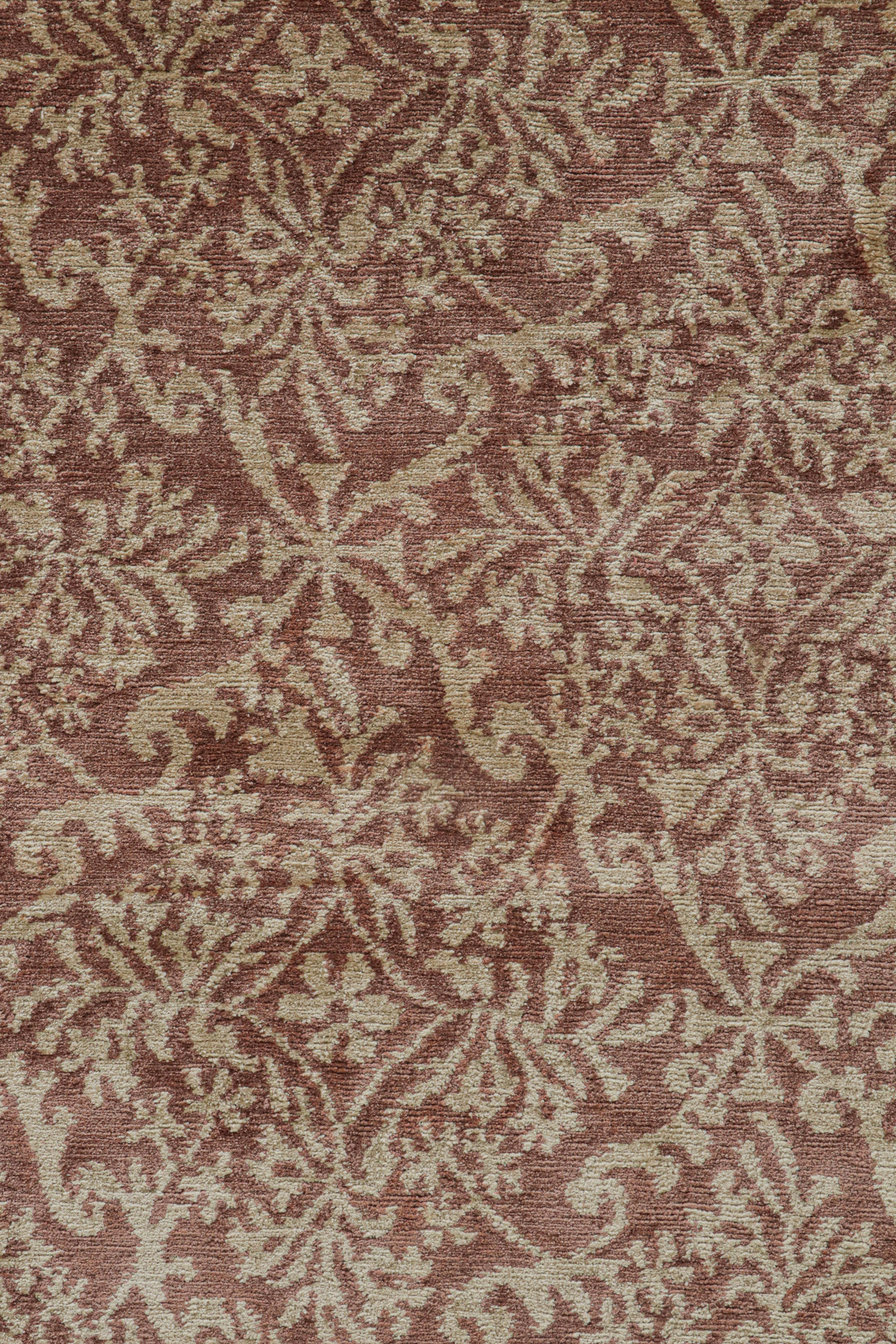 Rug & Kilim's Spanischer Teppich im europäischen Stil in Brown mit Blumenmuster Cordoba im Zustand „Neu“ im Angebot in Long Island City, NY