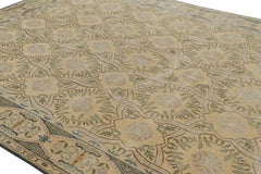 Rug & Kilim’s Spanish Style Rug in Gold with Floral Patterns “Alcaraz”