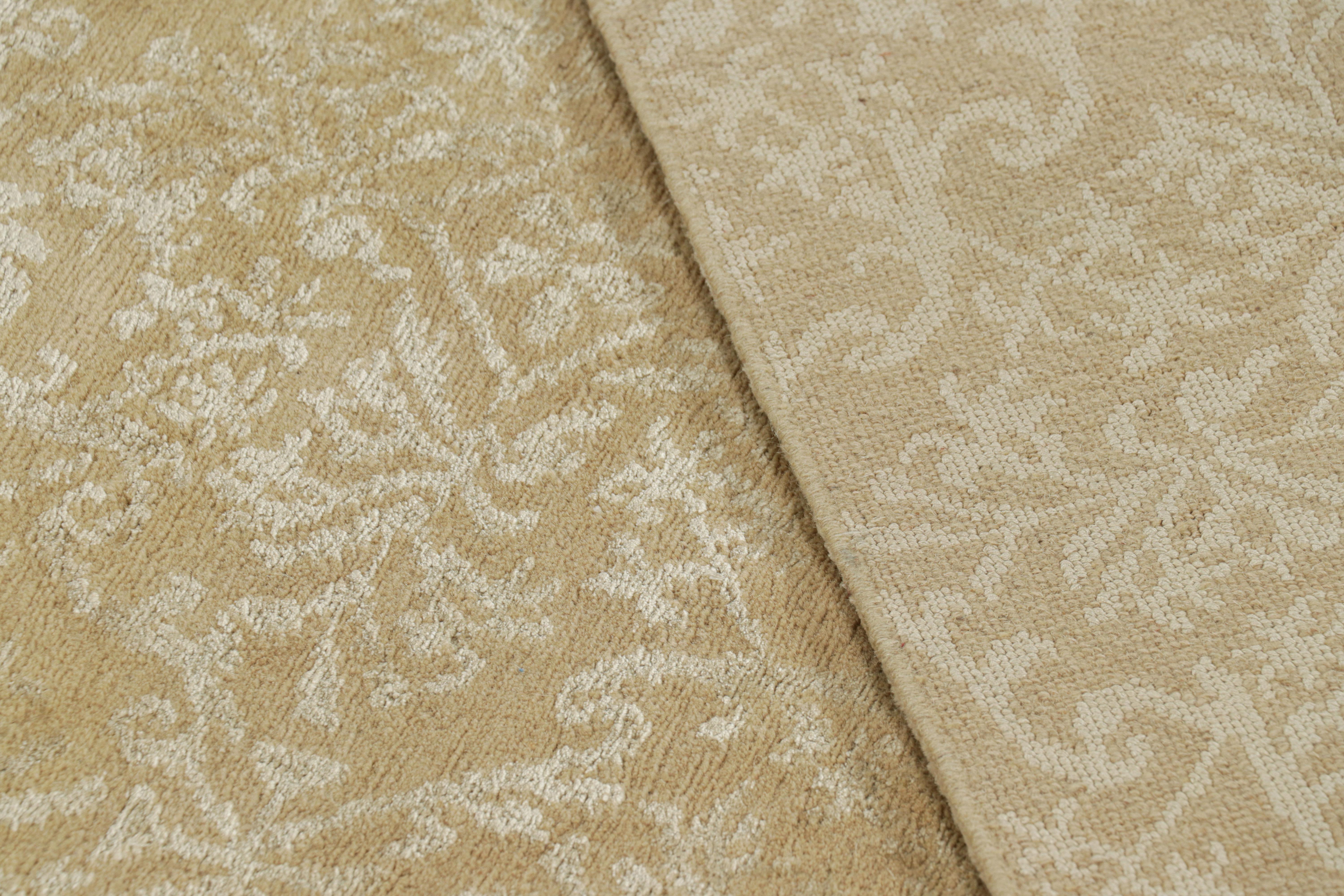 Lana Rug & Kilim: tappeto in stile spagnolo in oro con motivi floreali 