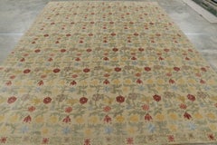Rug & Kilims spanischer Teppich in Off-White-Beige mit Blumenmustern Bilbao