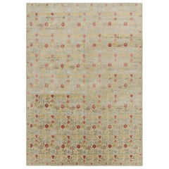 Rug & Kilim’s Spanish Style Rug in Off-White-Beige with Floral Patterns “Bilbao”