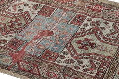 Rug & Kilim’s Square Kazak Style Rug with Polychromatic Geometric Patterns