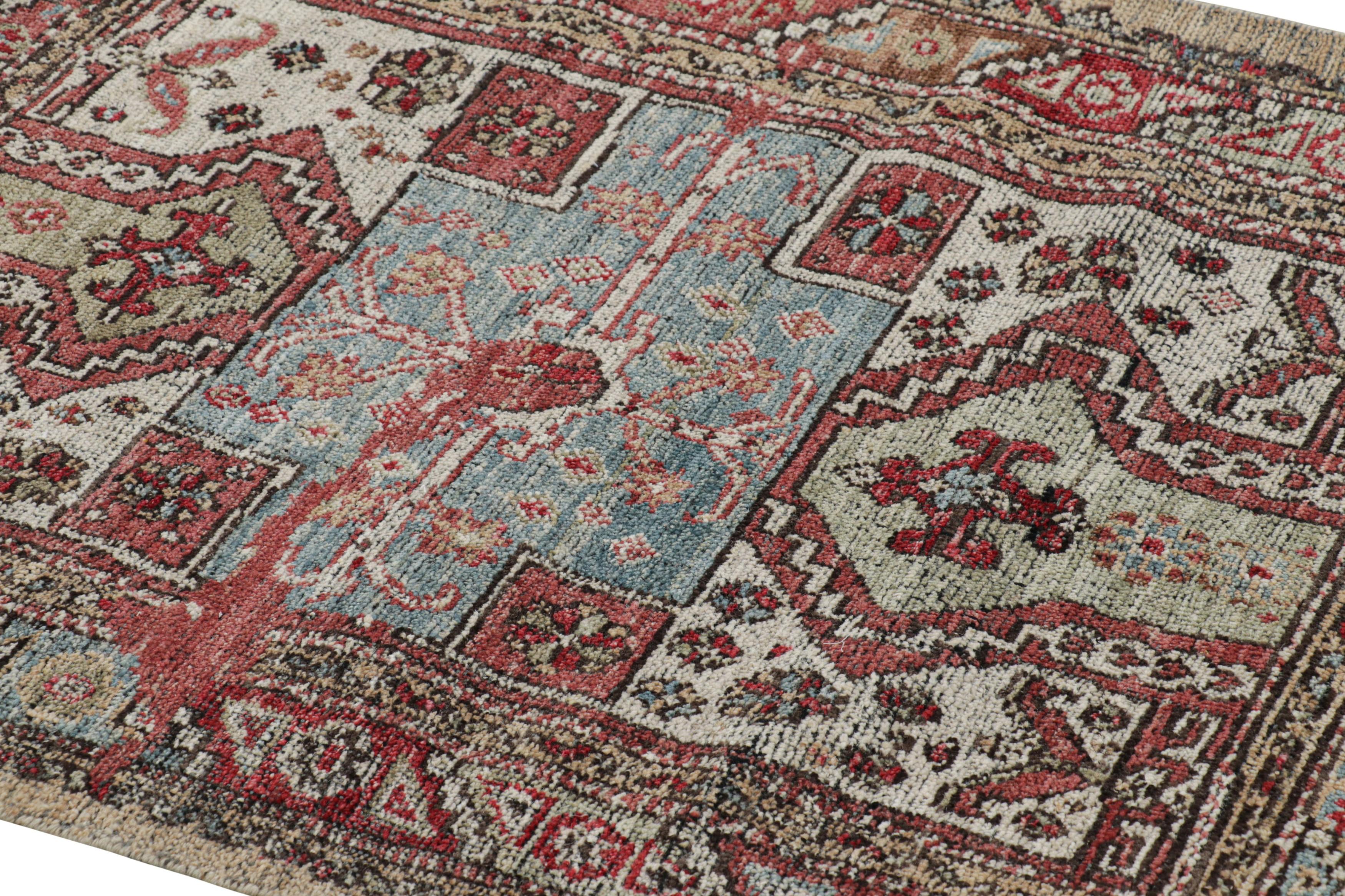 Made with a special blend of hand-knotted Ghazni wool, this 3x4 contemporary rug from Rug & Kilim's custom-classics Burano Collection is inspired by vintage and antique Kazak rugs with classic medallion patterns complemented by elegant geometry and