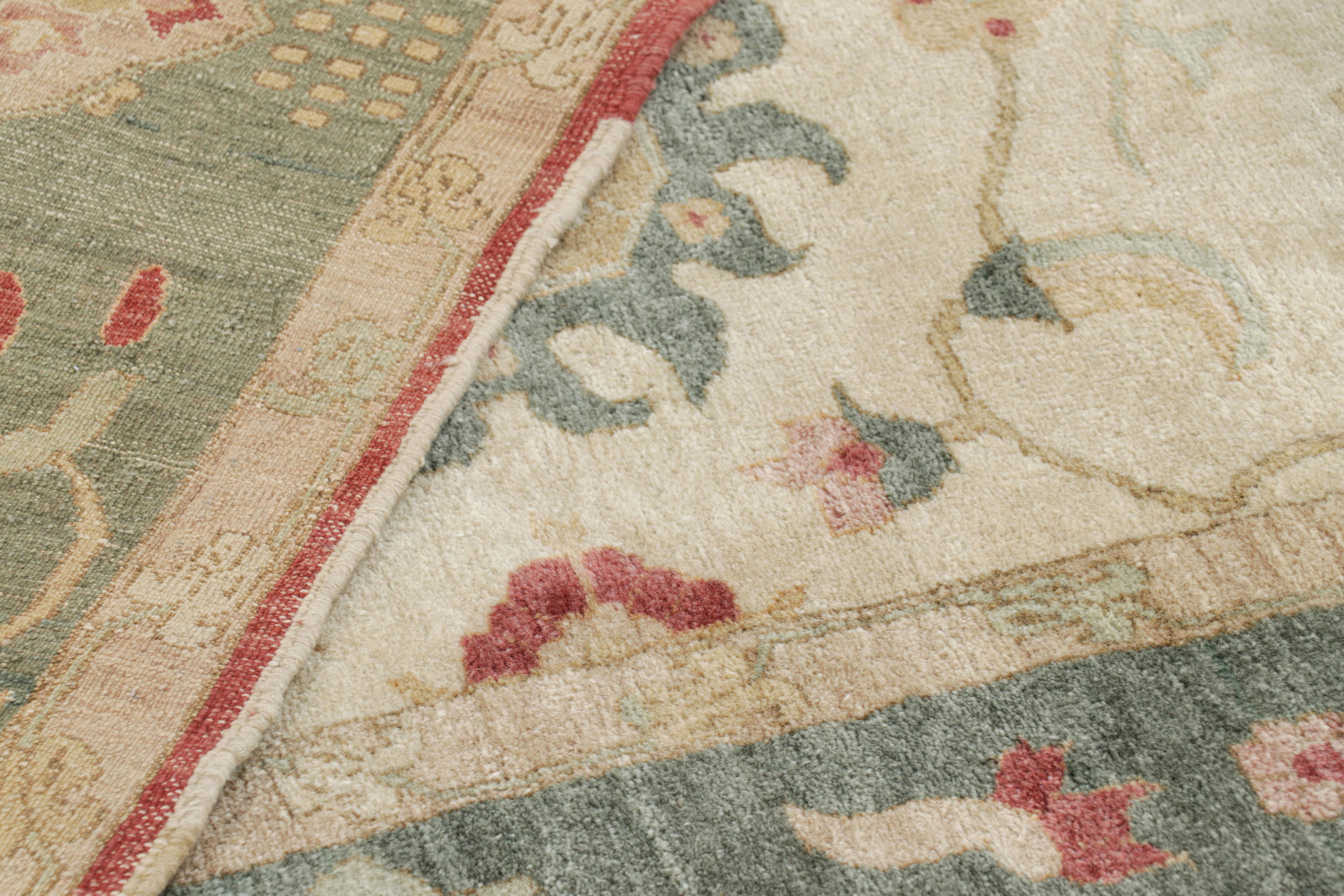 Rug & Kilim’s Sultanabad Style Rug in Beige and Red with Floral Patterns For Sale 1