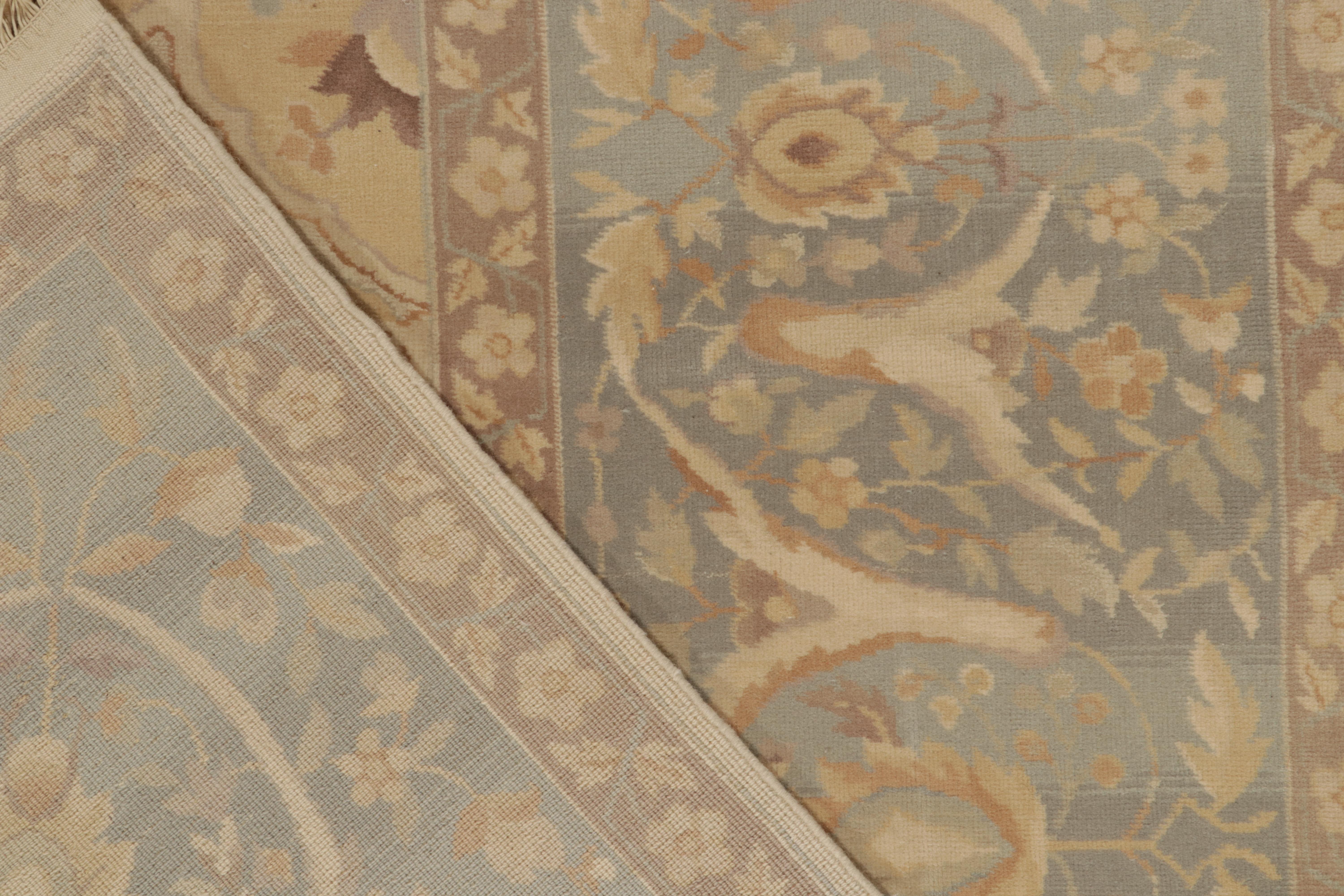 Rug & Kilim's Sultanabad Style Teppich in Beige-Braun & Blau mit Blumenmuster im Angebot 4