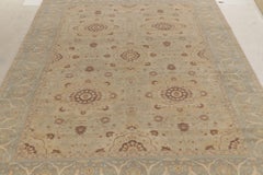 Rug & Kilim's Sultanabad Style Rug in Beige-Brown & Blue Floral Pattern