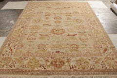 Rug & Kilim’s Sultanabad Style Rug in Beige-Brown, Red Floral Pattern