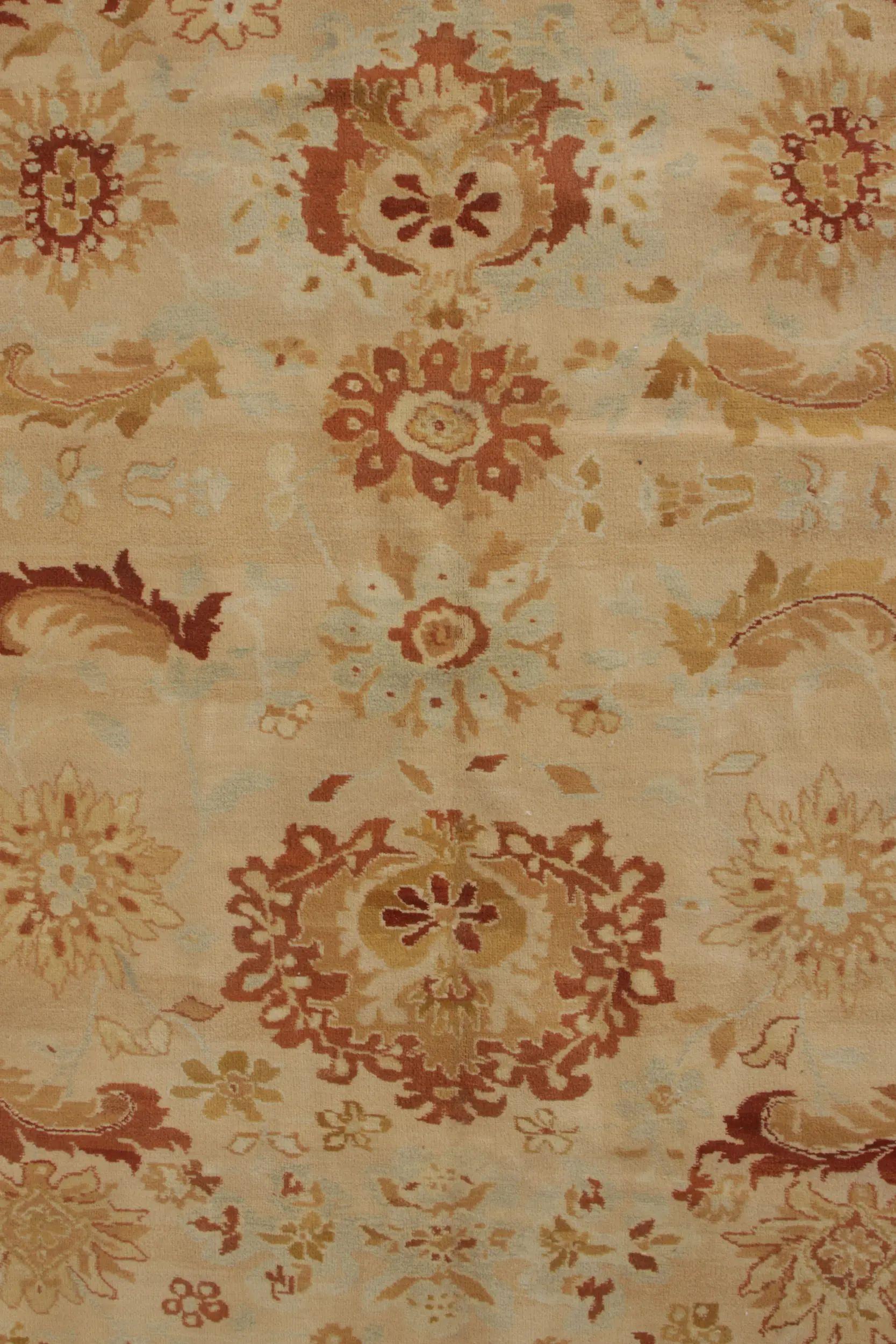 Tapis & Kilims - Tapis de style Sultanabad en beige-marron, motif floral rouge en vente 1