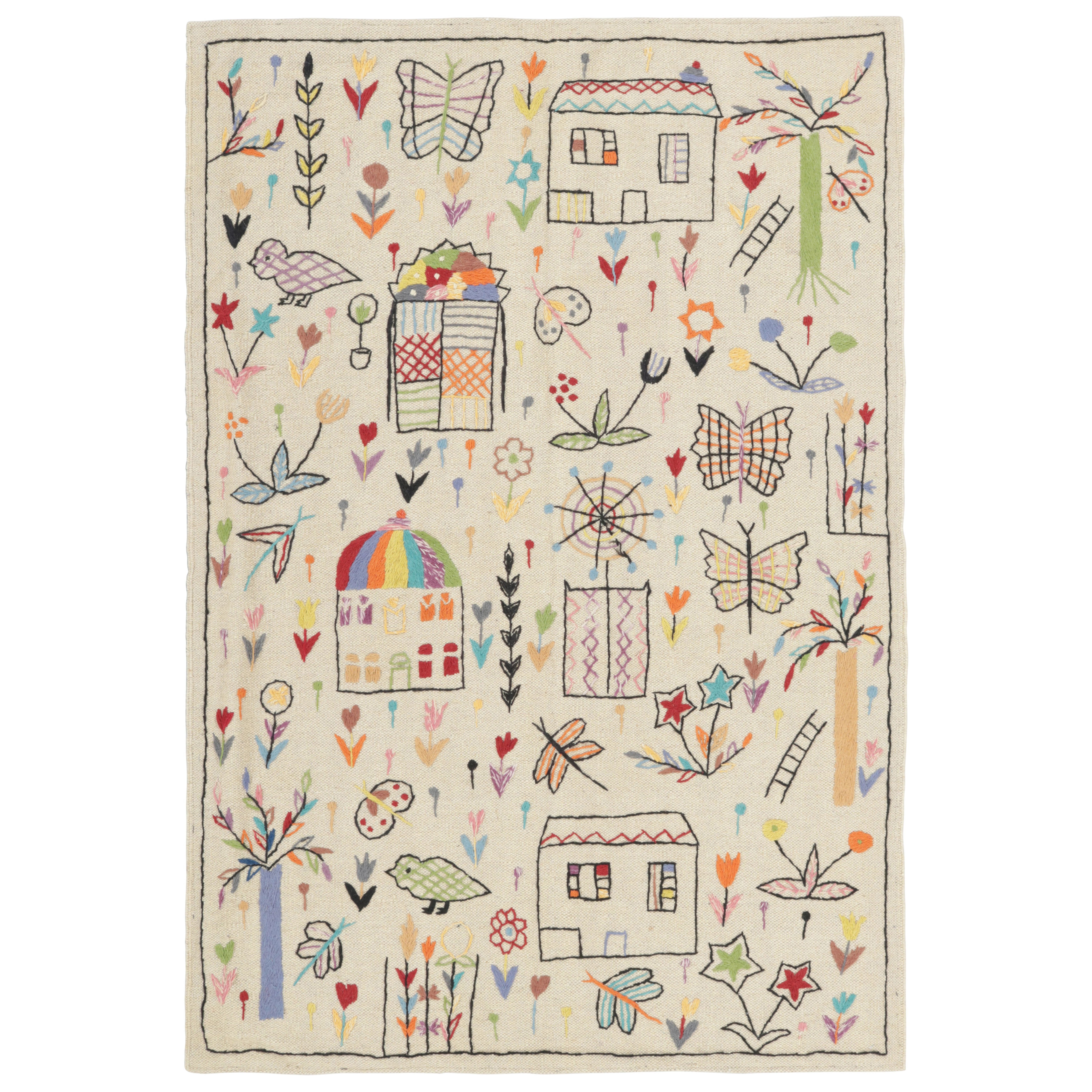 Kilim inspirado en Suzani de Rug
Kilim, pictóricas casas con encanto y motivos florales