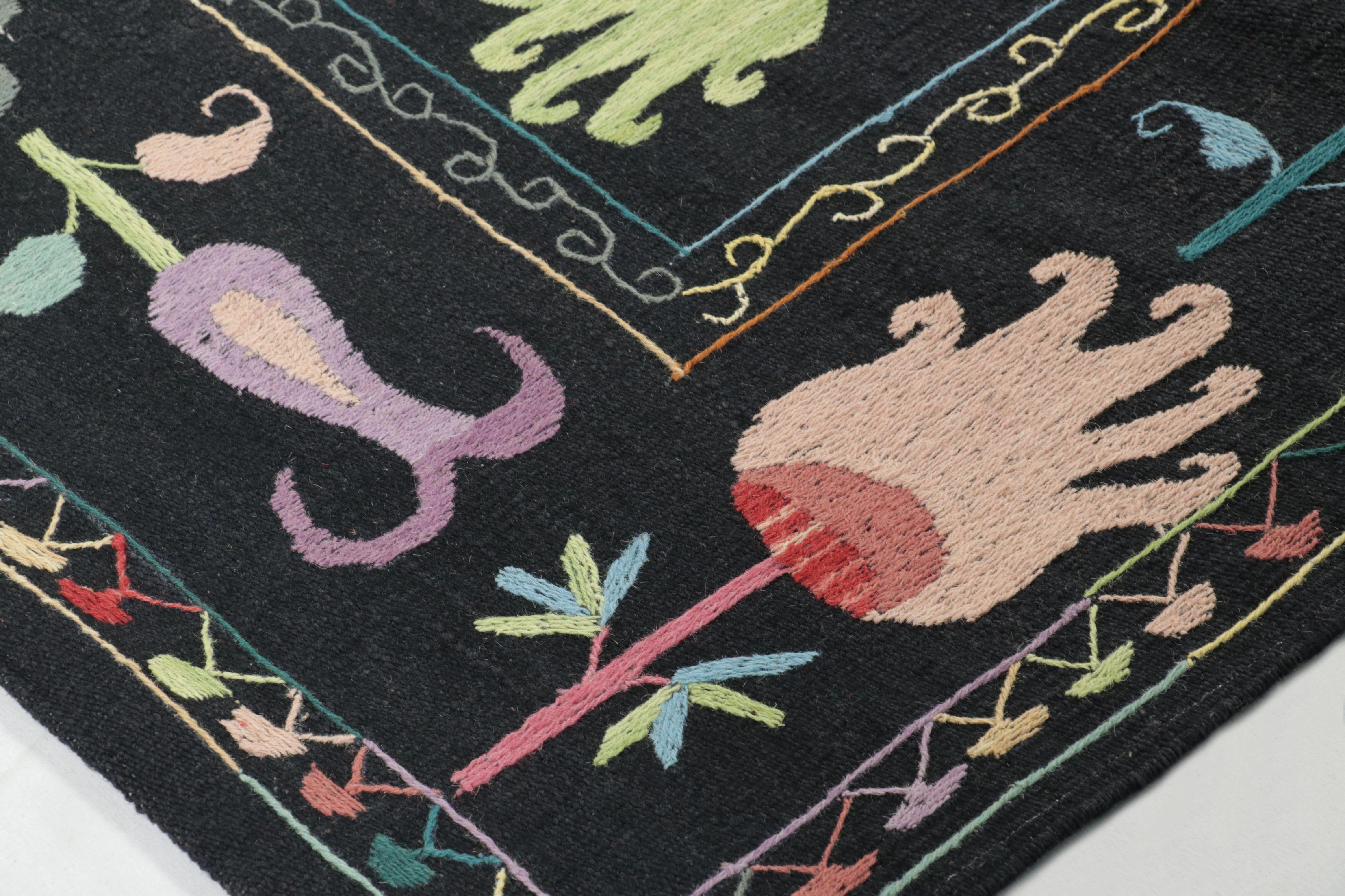 Made with handwoven wool, this 4x6 Kilim represents an exciting new line of Modern Classics and contemporary flatweaves by Rug 
Kilim—a series of designs inspired by antique Suzani Kilims and textiles, among the richest weaving traditions in