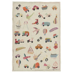 Kilim inspirado en Suzani de Rug 
Kilim, caprichosos pictóricos policromados de arte popular