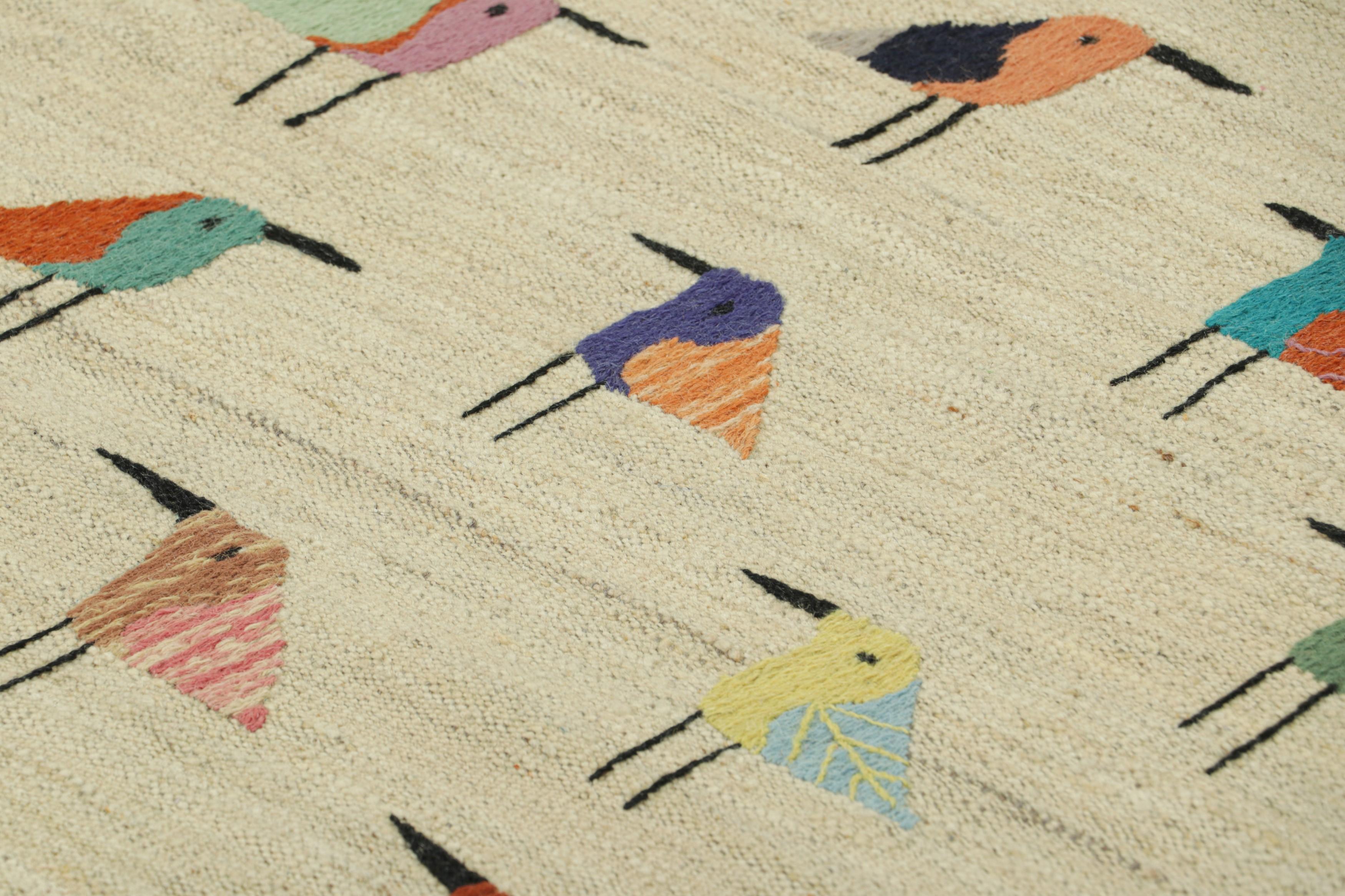 Made with handwoven wool, this 3x5 Kilim represents an exciting new line of Modern Classics and contemporary flatweaves by Rug & Kilim—a series of designs inspired by antique Suzani Kilims and textiles, among the richest weaving traditions in