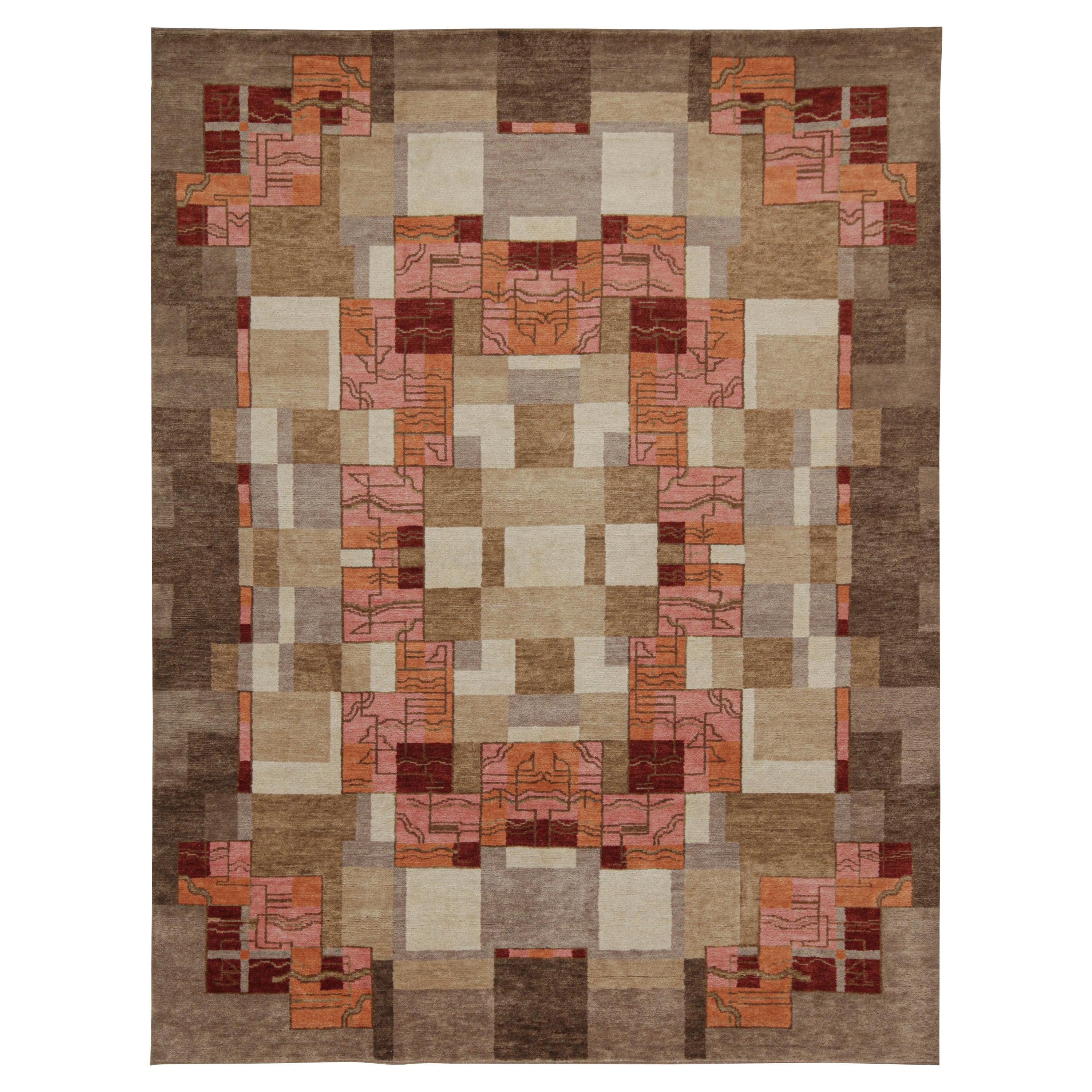 Rug
Kilim è un tappeto Art Deco in stile svedese con motivi marroni, grigi, rossi e rosa.