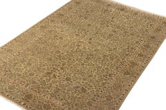 Rug & Kilim's Tabriz Style Teppich in Grün, Beige-Braun und Blumenmuster