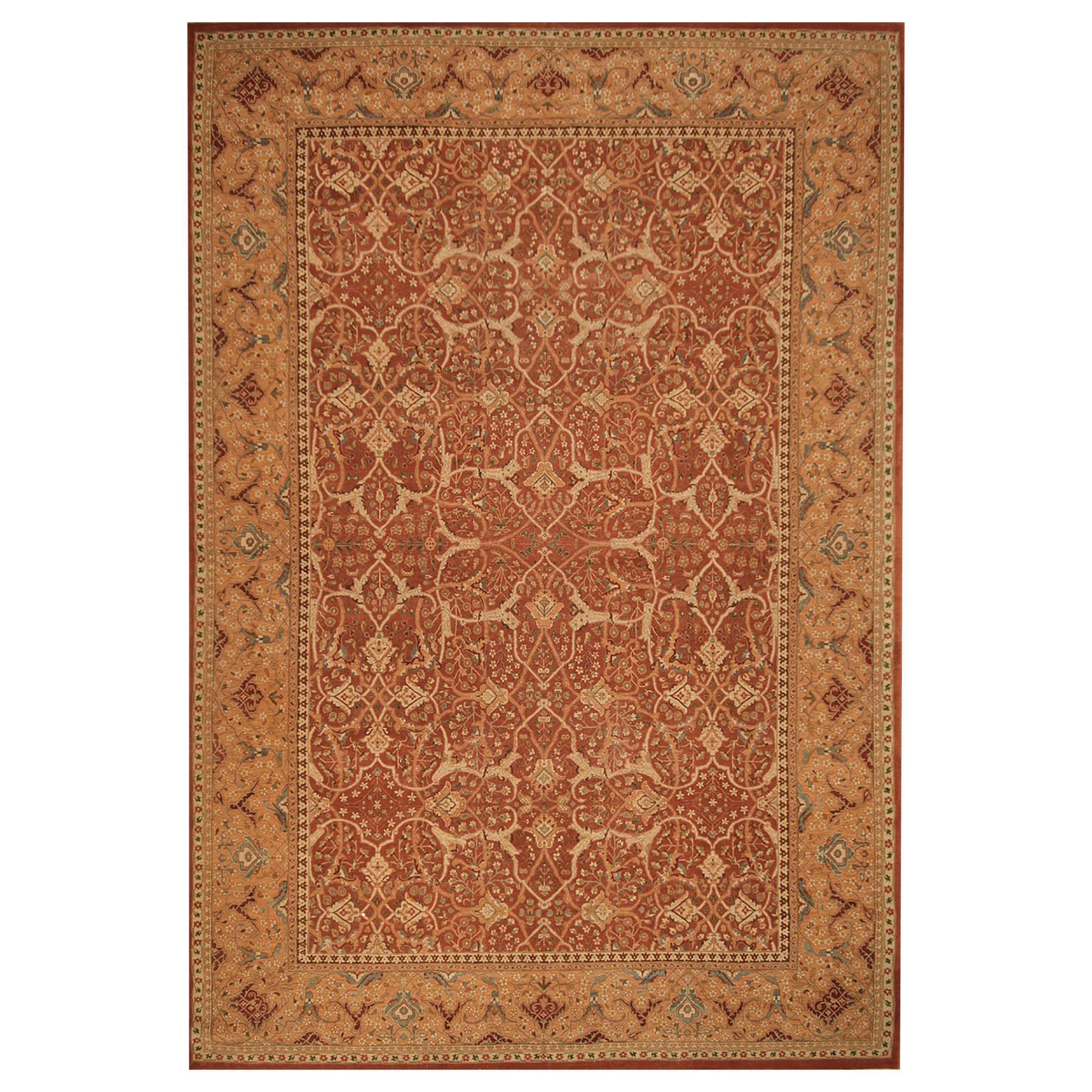 Rug & Kilim's Tabriz Style Teppich in Beige Brown All-Over-Muster im Angebot