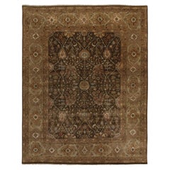 Rug & Kilim’s Tabriz Style Rug in Beige-Brown, Red and Blue Floral Patterns