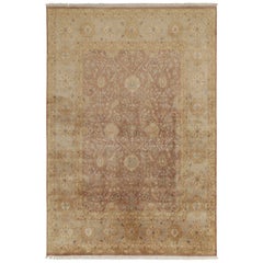Tapis & Kilims Tapis de style Tabriz en brun avec motifs floraux dorés et bleus