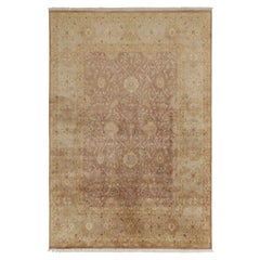 Tappeto in stile Tabriz di Rug & Kilim in marrone con motivi floreali oro e blu