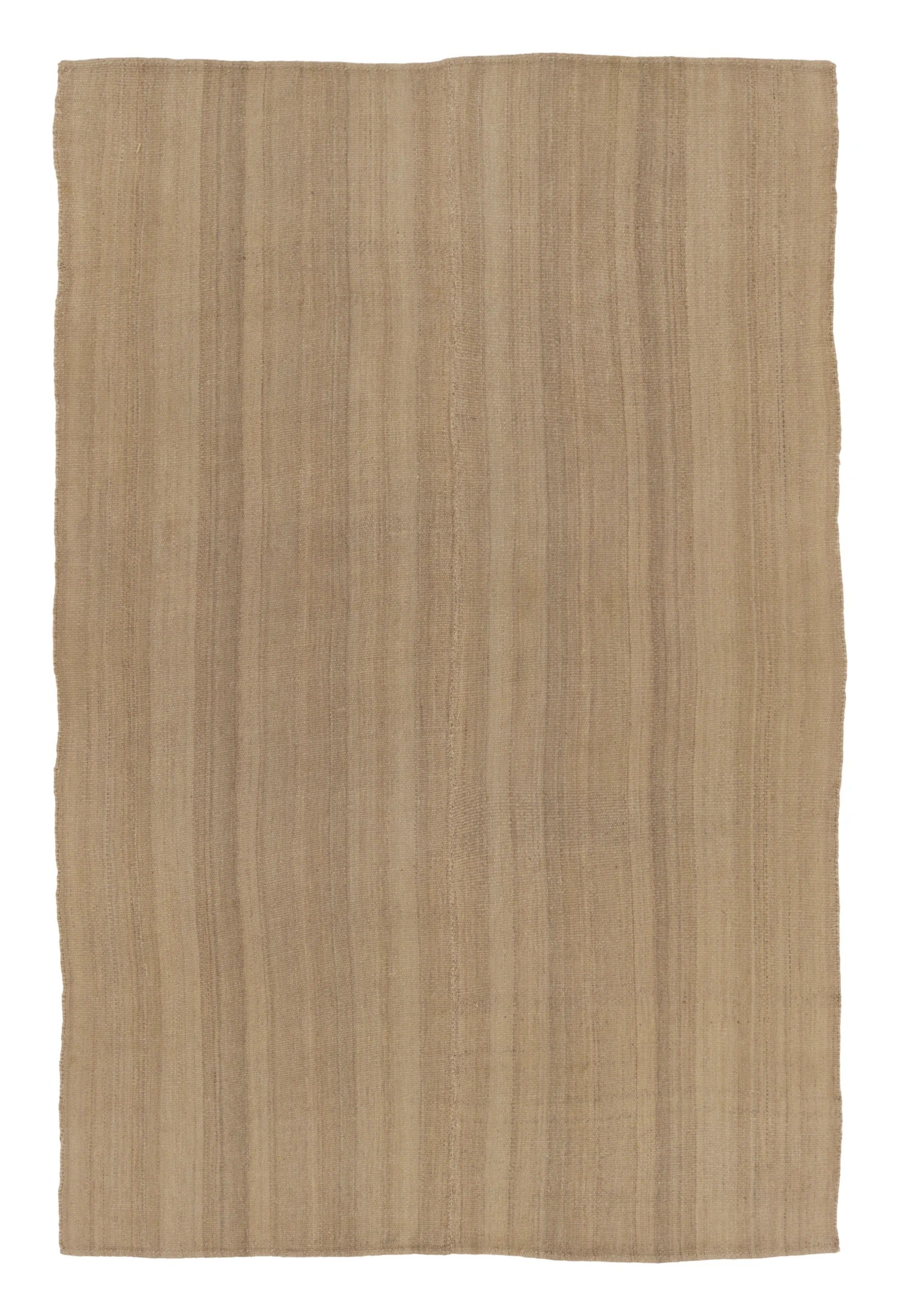 Rug & Kilim's Textural Beige Rez Kilim Flatweave with Linear Design