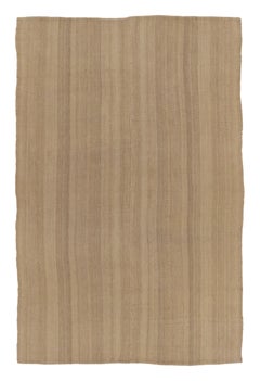 Rug & Kilim's Textural Beige Rez Kilim Flatweave with Linear Design