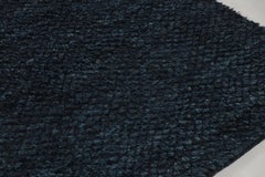 Rug & Kilim’s Textural Custom Rug Design, Midnight Blue Tone-on-tone Shaggy Pile