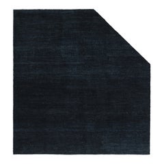 Rug & Kilim’s Textural Custom Rug Design, Midnight Blue Tone-on-tone Shaggy Pile Rug & Kilim’s Textural Custom Rug Design, Midnight Blue Tone-on-tone Shaggy Pile