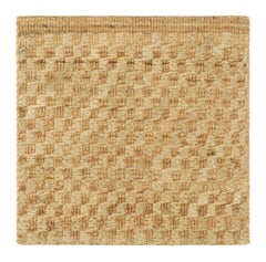 Muestra de alfombra personalizada con textura de Rug & Kilim, Beige y Crema Patrón alto y bajo