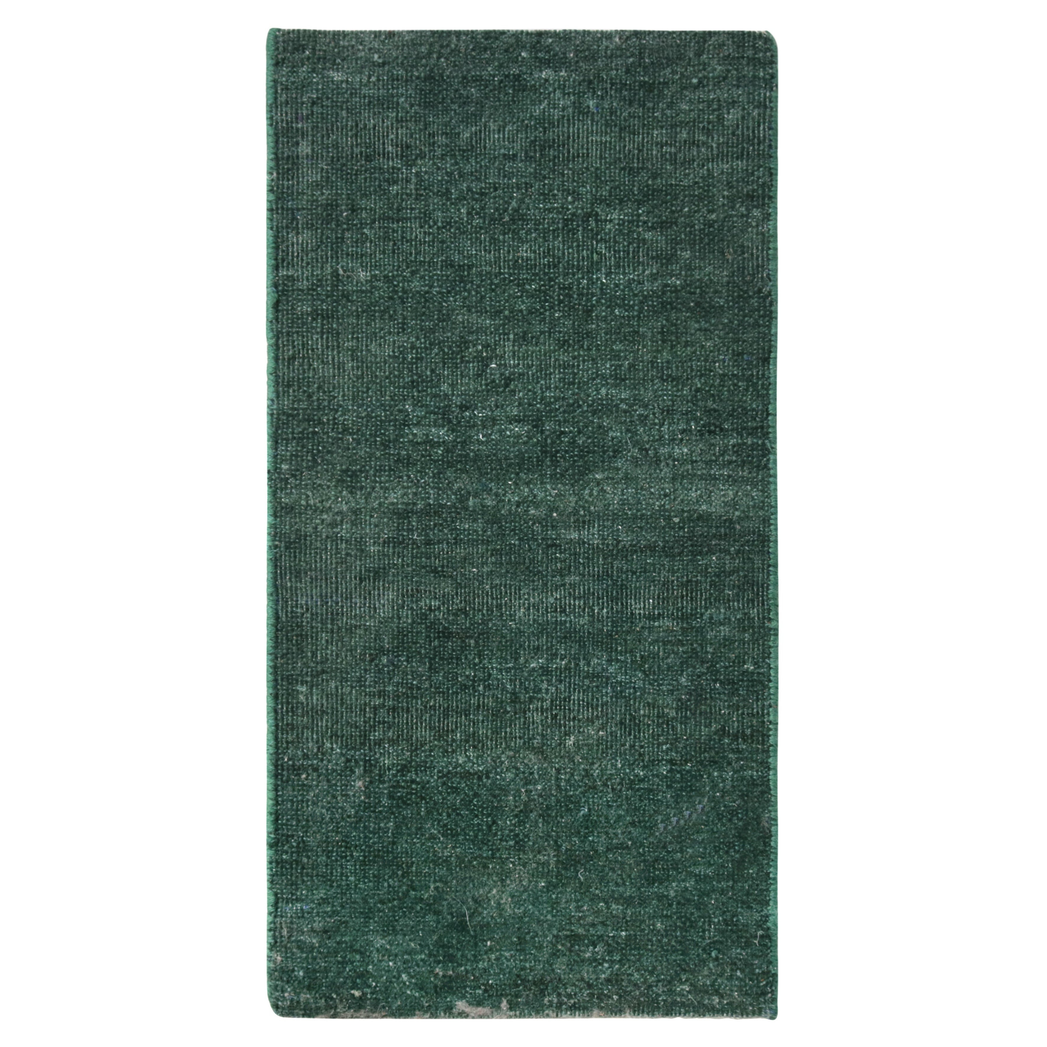 Rug & Kilim: campione di tappeto personalizzato con texture, strisce solide di colore verde acqua e blu