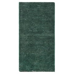 Rug & Kilim: campione di tappeto personalizzato con texture, strisce solide di colore verde acqua e blu