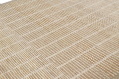 Rug & Kilim’s Textural Kilim in Beige and Cream Stripes and Geometric Patterns