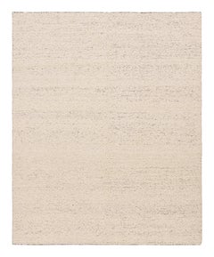 Rug & Kilim’s Textural Kilim in Solid Cream and White Tones