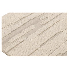 Rug & Kilim’s Textural Kilim in White Abstract High-Low Patterns