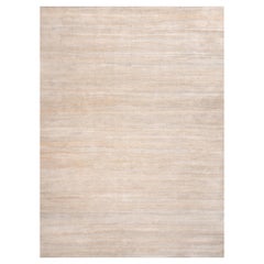 Rug & Kilim’s Textural Plain Modern Rug in Beige Two Tones