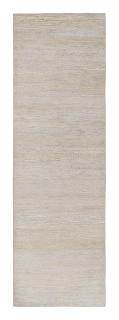 Rug & Kilim’s Textural Plain Modern Runner, Beige Two Tones Rug
